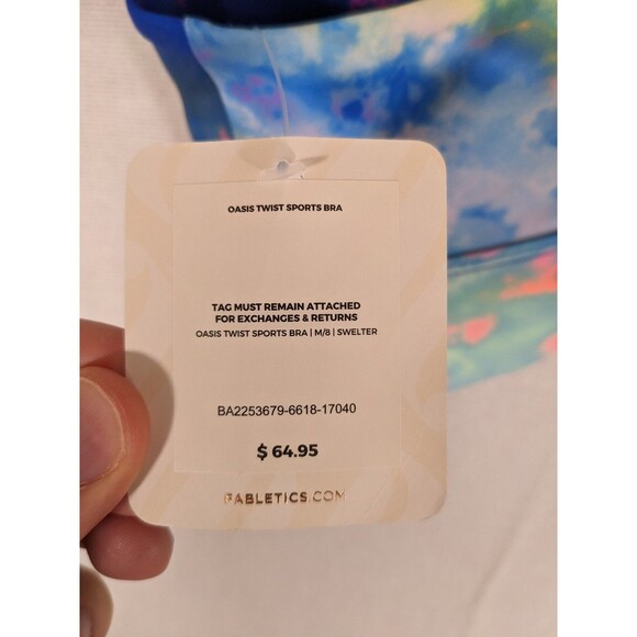 NWT Fabletics Sports Bra Oasis Twist Tie Dye Activewear Women's Size Medium - Picture 5 of 8